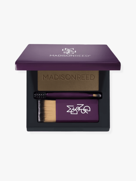 Madison Reed The Great Cover Up Root Touch Up + Brow Filler in branded component on a light gray background